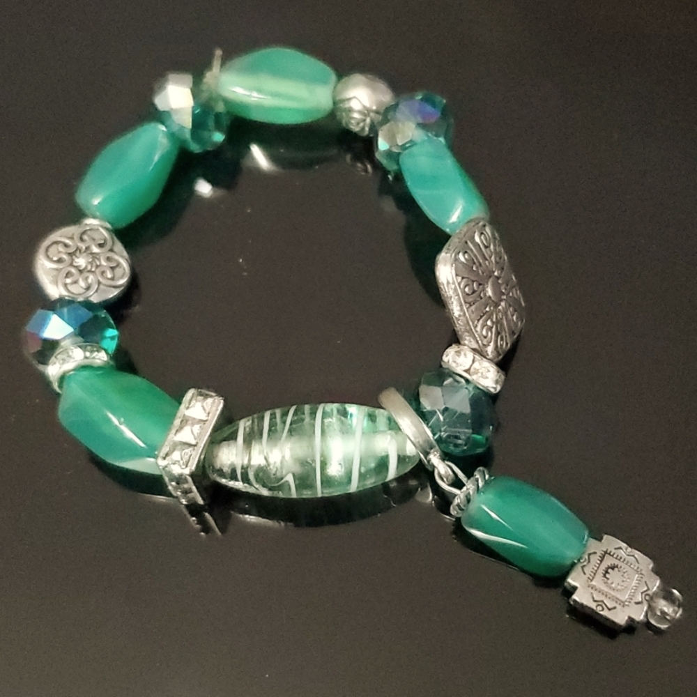 Gem Stone Beaded Bracelt